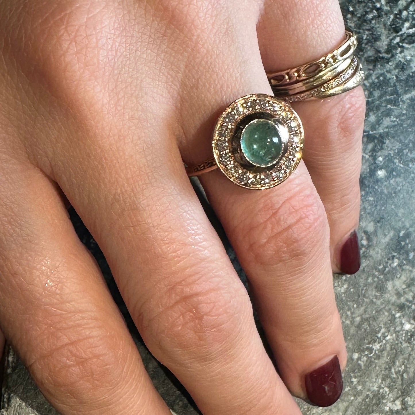 Emerald & Diamond Halo