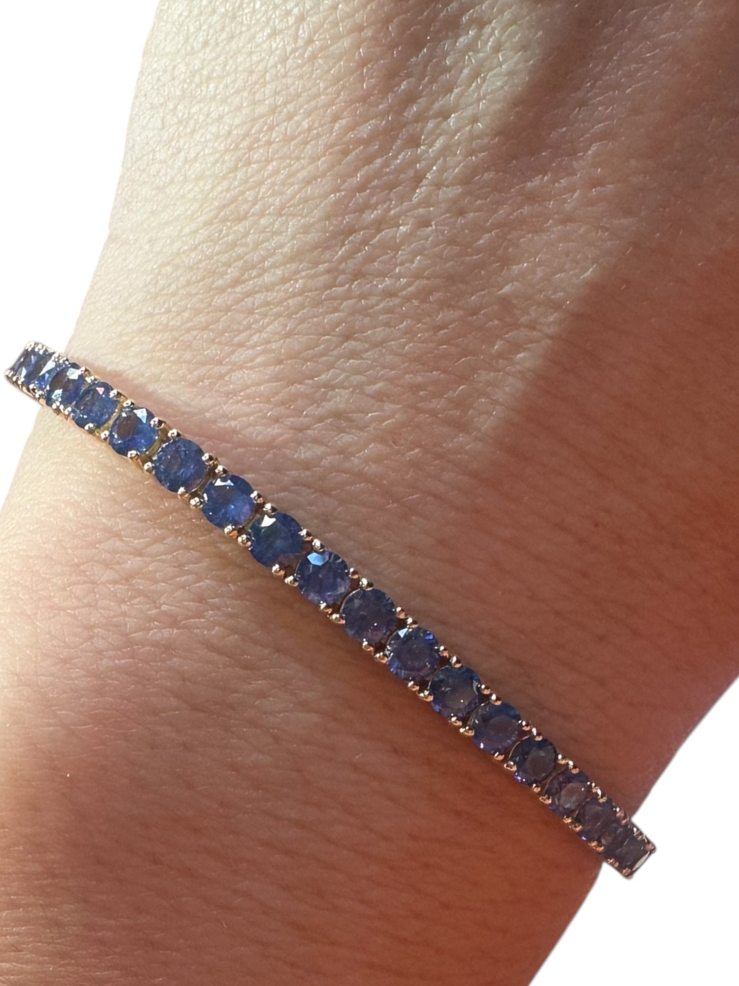 Custom Ceylon Blue Tennis Bracelet