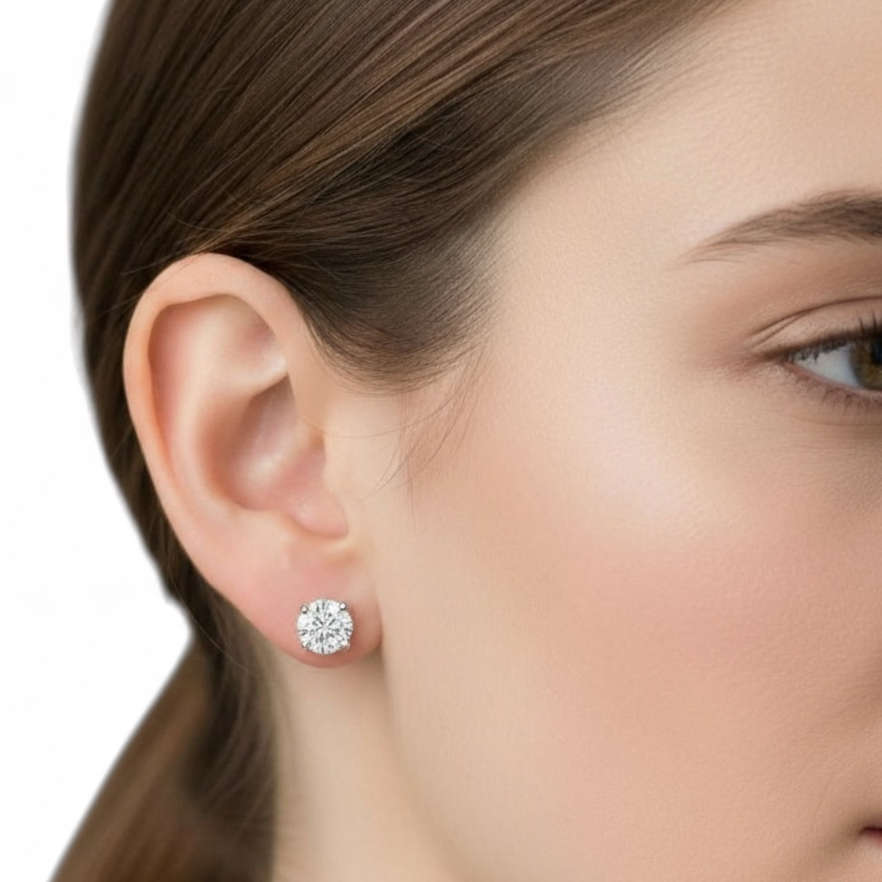 1.50 Carat Round Brilliant Diamond Studs