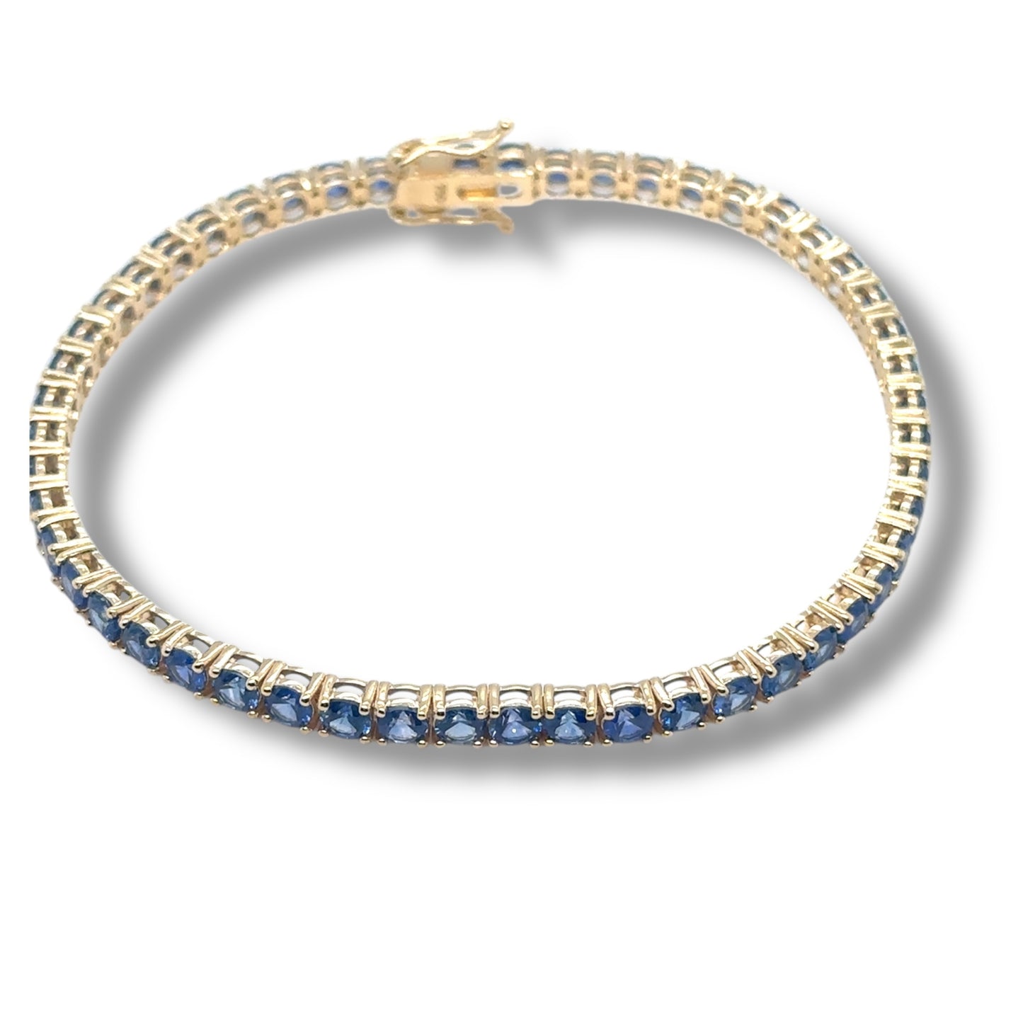 Custom Ceylon Blue Tennis Bracelet