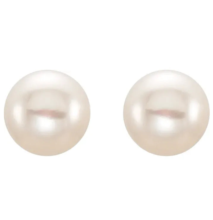 White Freshwater Pearls in 14k