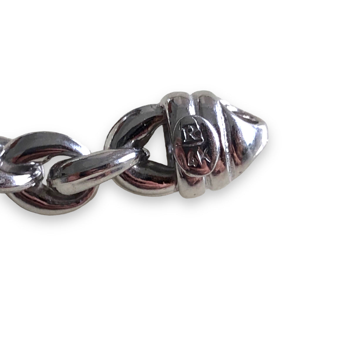 White Gold Chunky Bracelet