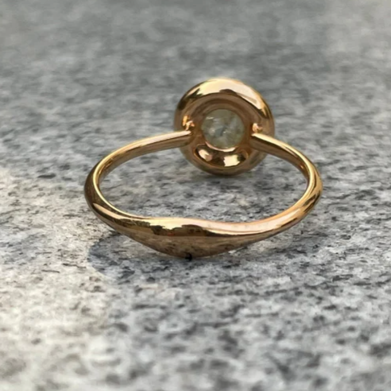 Salt & Pepper Rose Cut Engagement