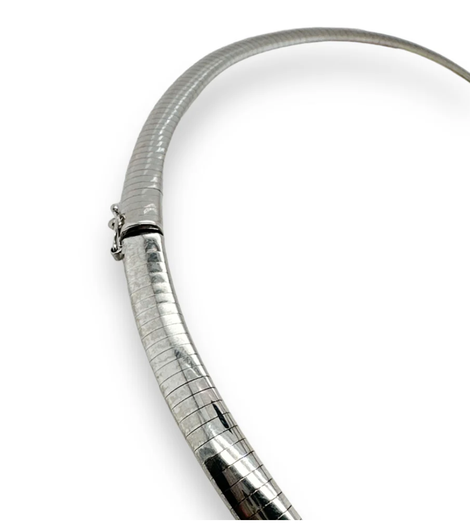 White Gold Omega Chain