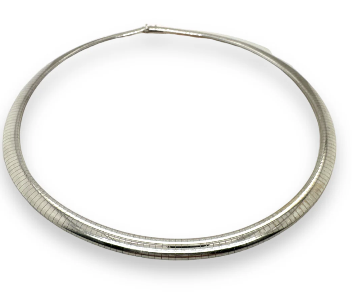 White Gold Omega Chain