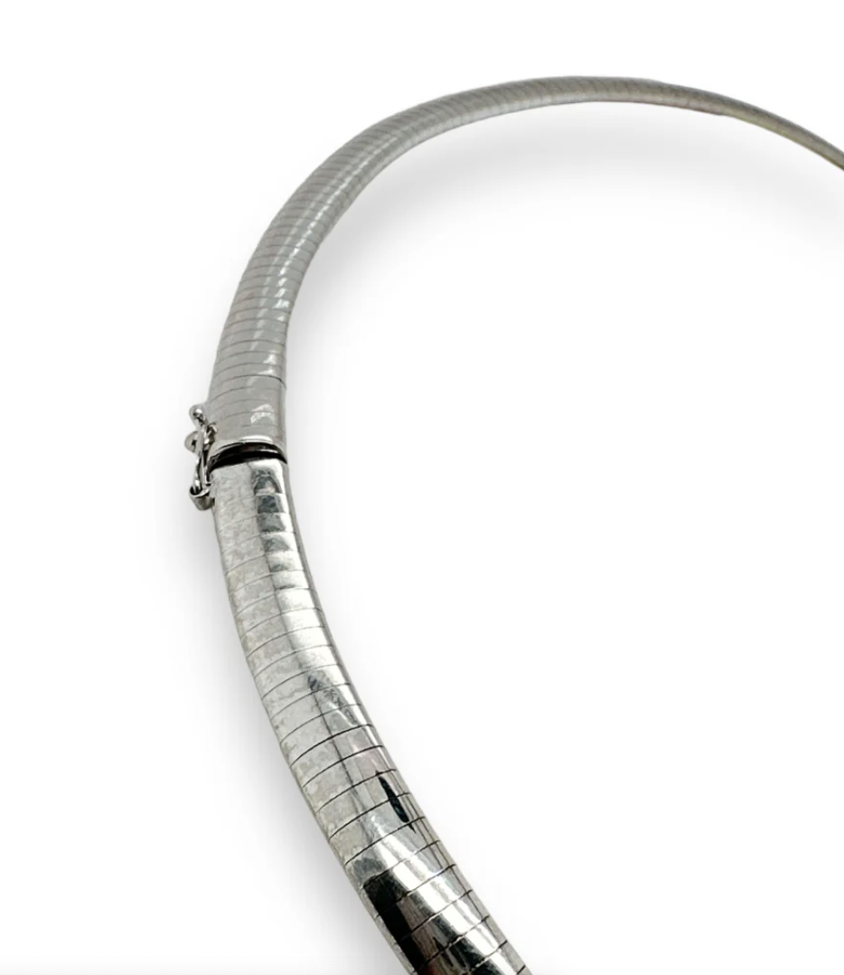 White Gold Omega Chain