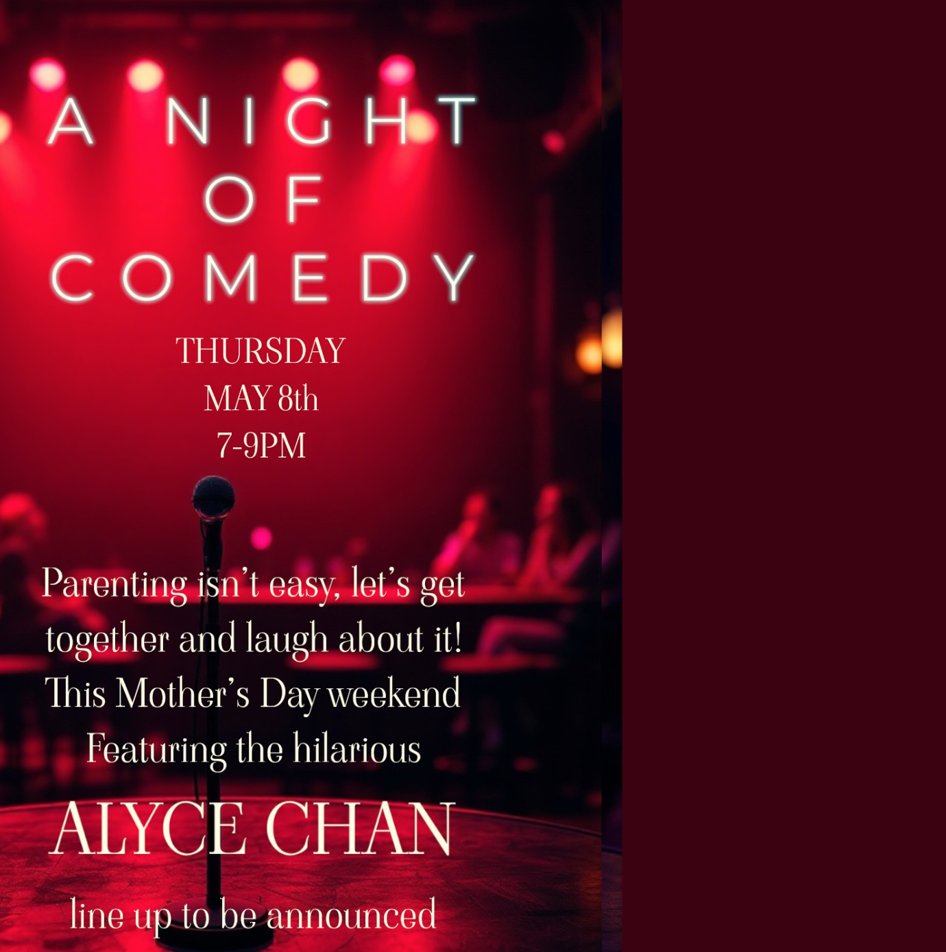 COMEDY NIGHT MAY 8th