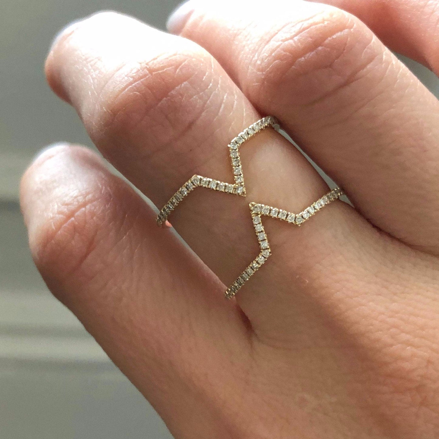 Dainty Monster Diamond Ring