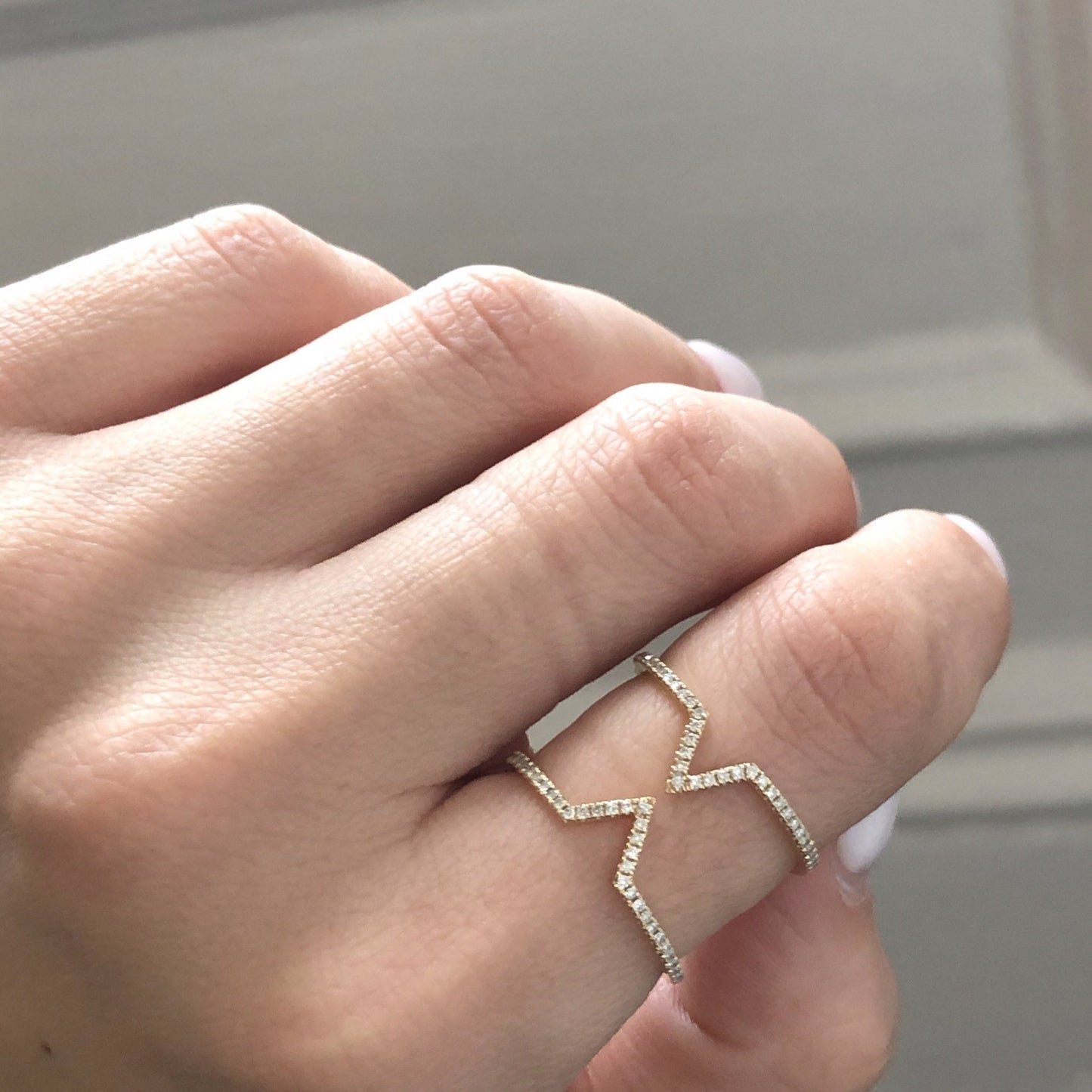 Dainty Monster Diamond Ring