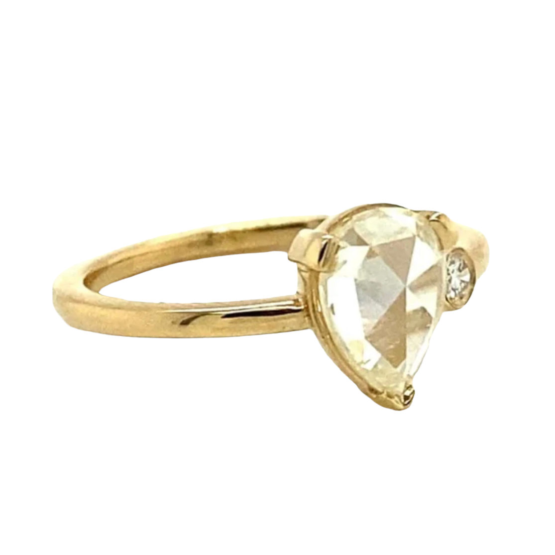 Perfect Pear Rose Cut Engagement