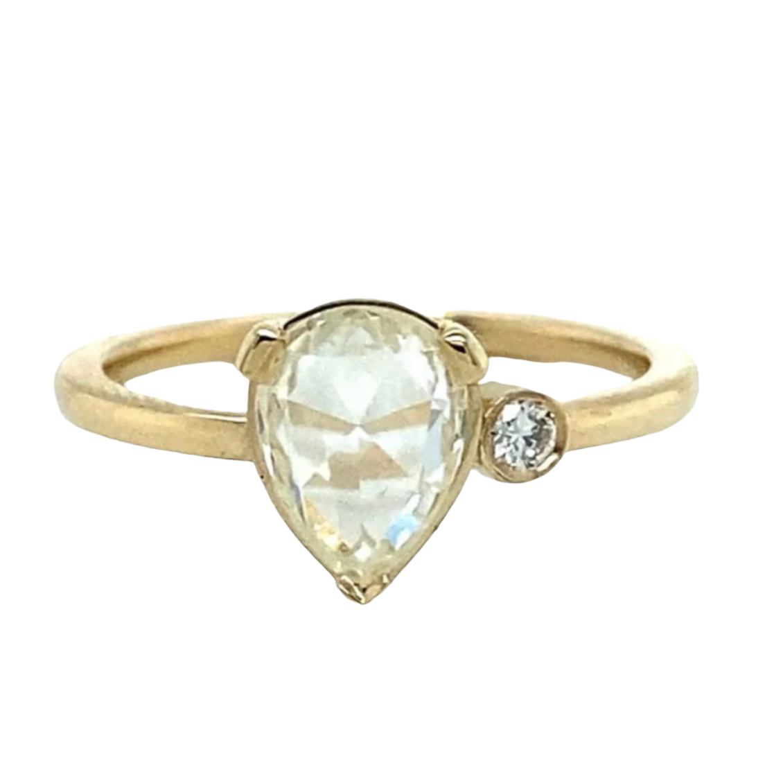 Perfect Pear Rose Cut Engagement