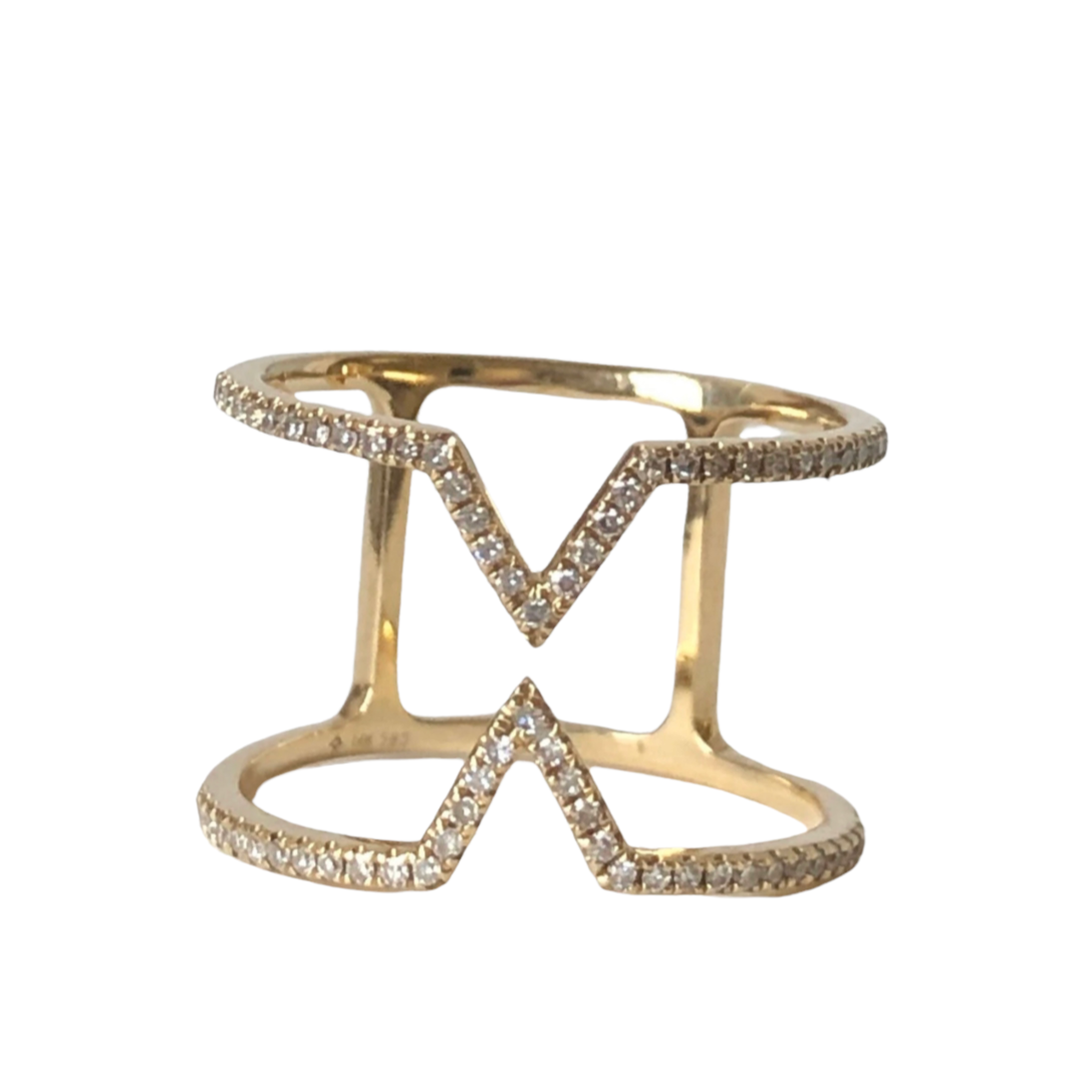 Dainty Monster Diamond Ring