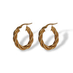 Twisted Oval Hoop