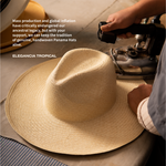 Classic Caramel Panama Hat - Handmade Straw Summer Hat