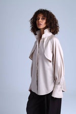 The Notte Romana Business Beige Organic Cotton Shirt