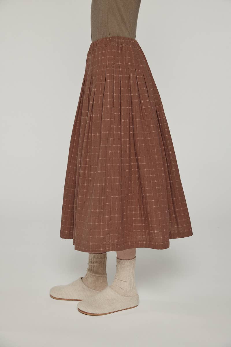 Pleated WaistTie Skirt