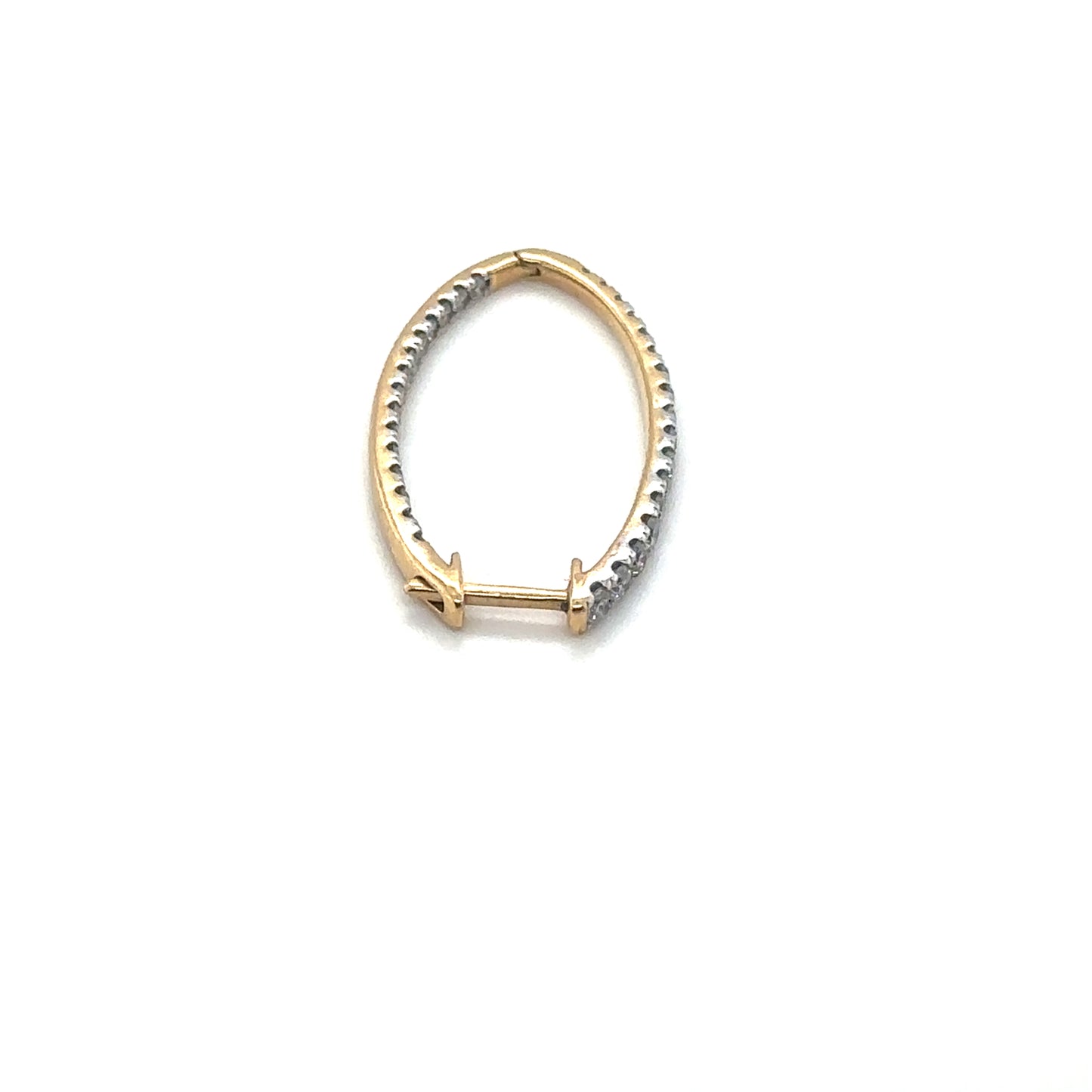 Oval Inside Out Diamond Hoops