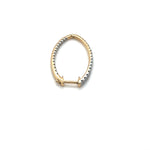 Oval Inside Out Diamond Hoops