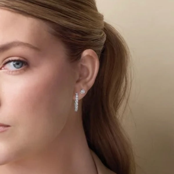 .94 Carat Round Brilliant Diamond Studs