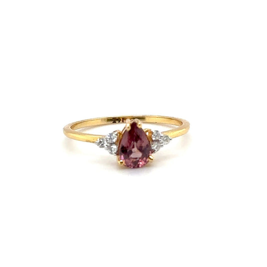 Plum Tourmaline Pear