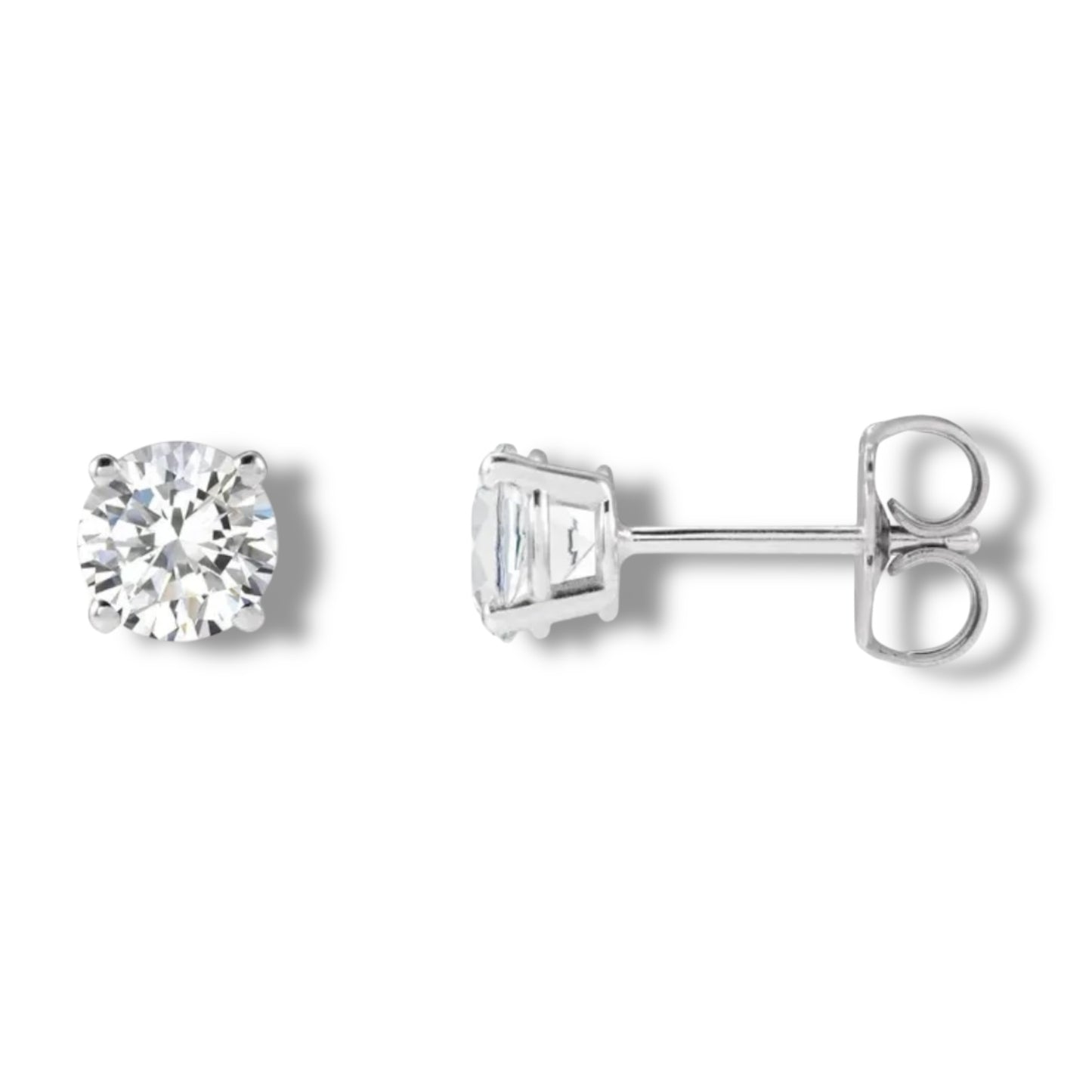 .94 Carat Round Brilliant Diamond Studs