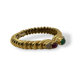 Twin Gemstone Open Cuff