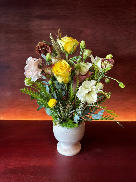 Flowers of Friendship in Marble vase