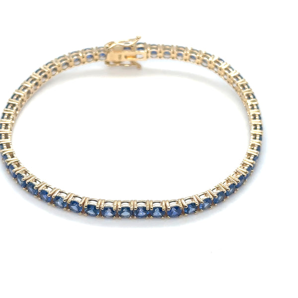 Custom Ceylon Blue Tennis Bracelet
