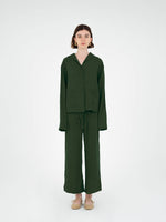 Hunter Green linen shirt