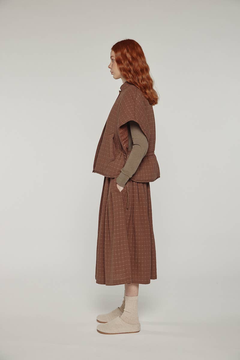 Pleated WaistTie Skirt