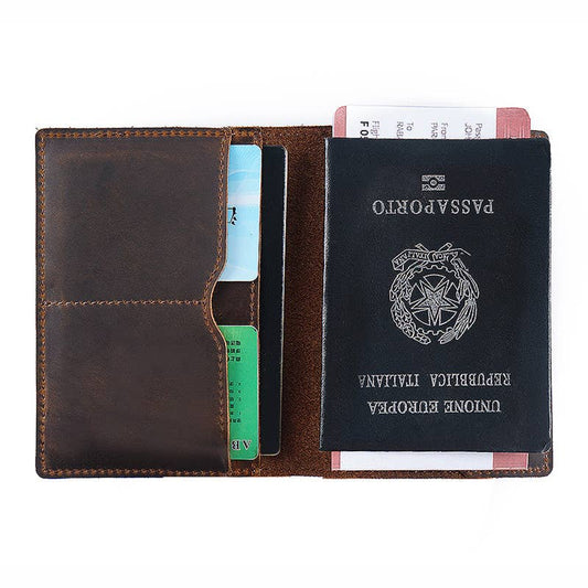 Passport Cover, Genuine Leather Passport Holder Case