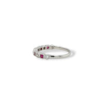 The Princess-cut Ruby and Diamond ring