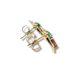 Tourmaline Insect earrings