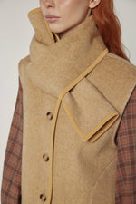 Wool-blended scarf vest
