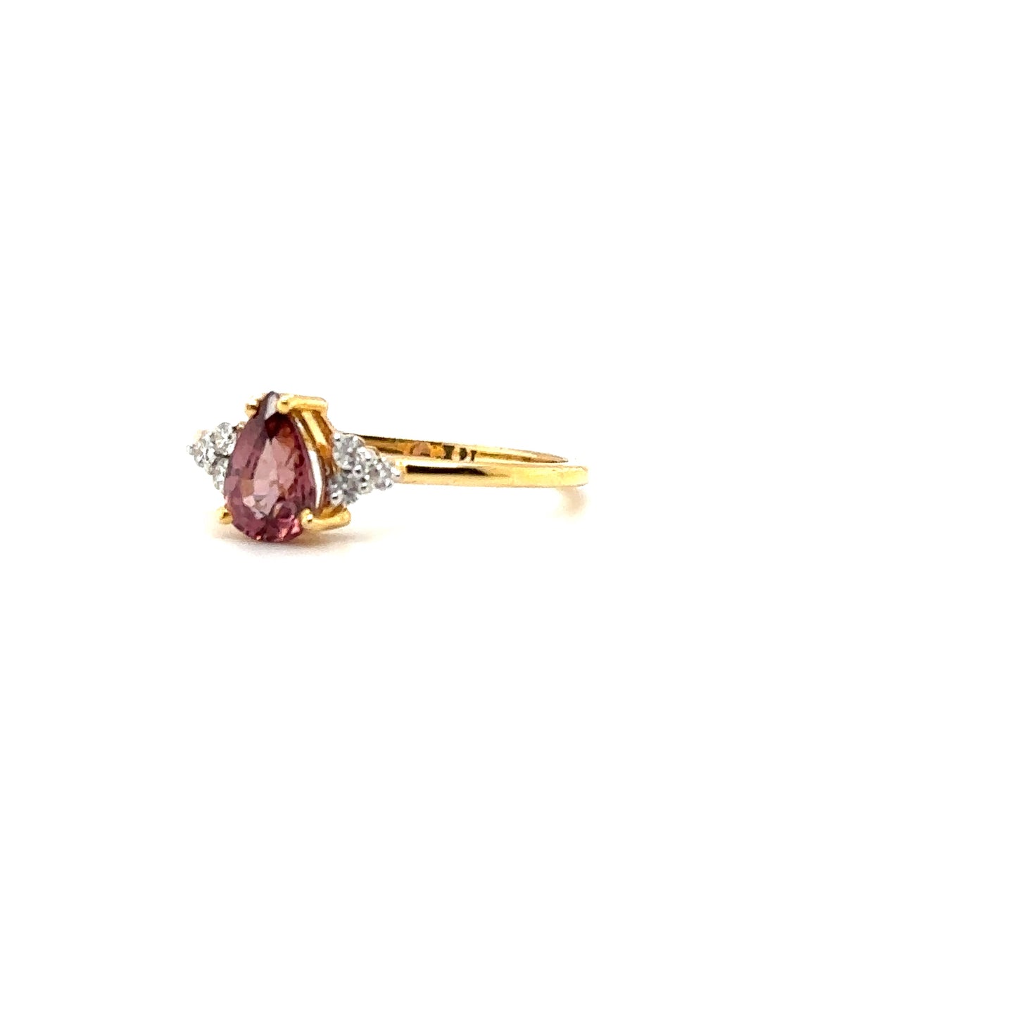 Plum Tourmaline Pear