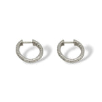 Oval Inside Out Hoops- White Gold