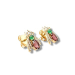 Tourmaline Insect earrings