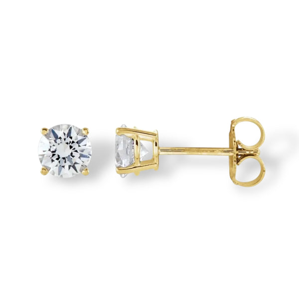 1.25 Carat Round Brilliant Diamond Studs
