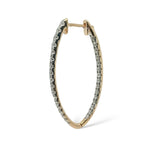 Oval Inside Out Diamond Hoops