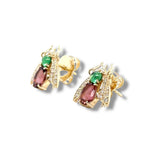 Tourmaline Insect earrings
