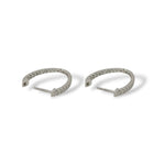 Oval Inside Out Hoops- White Gold