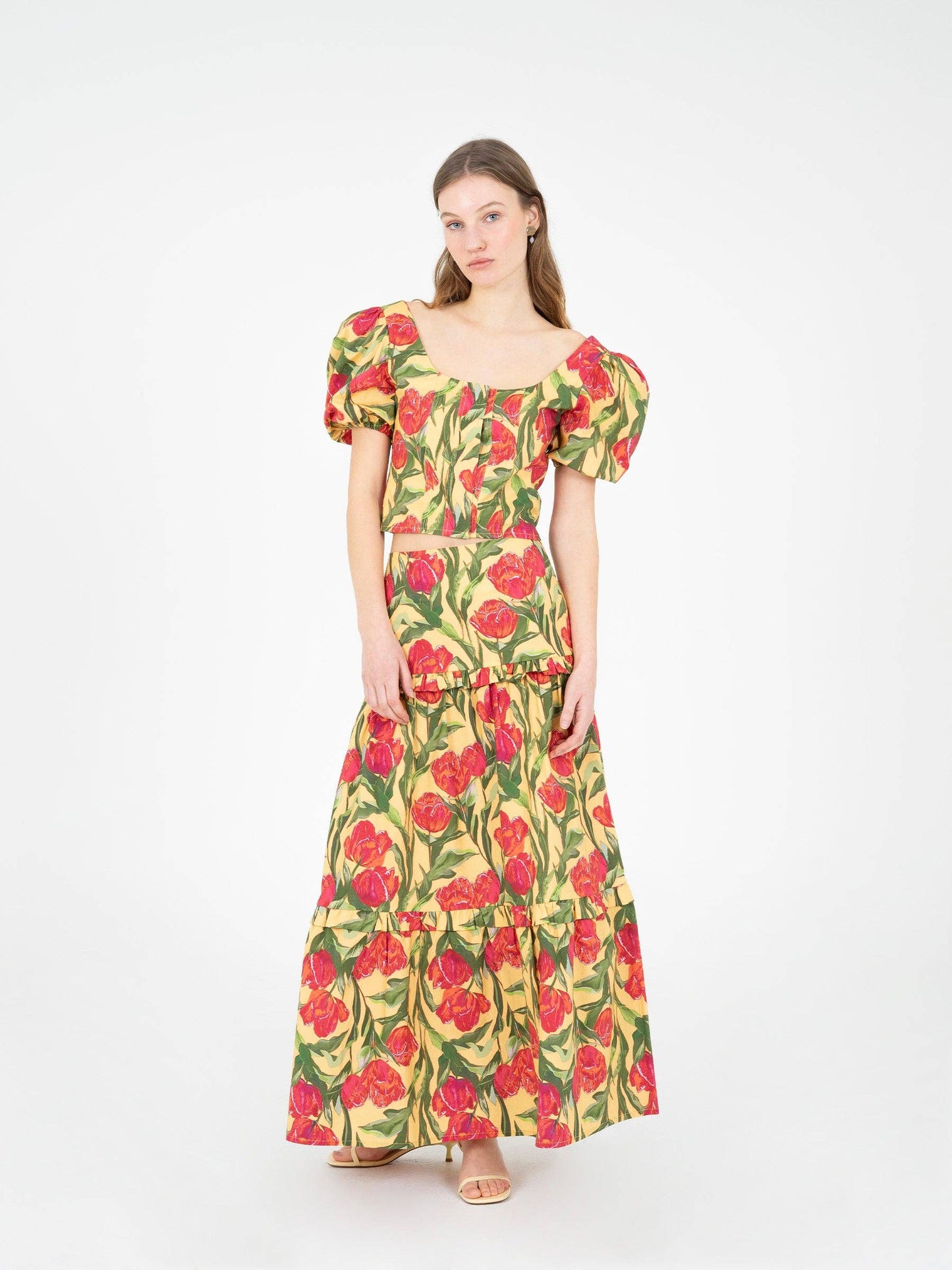 Zafira Yellow Maxi Skirt