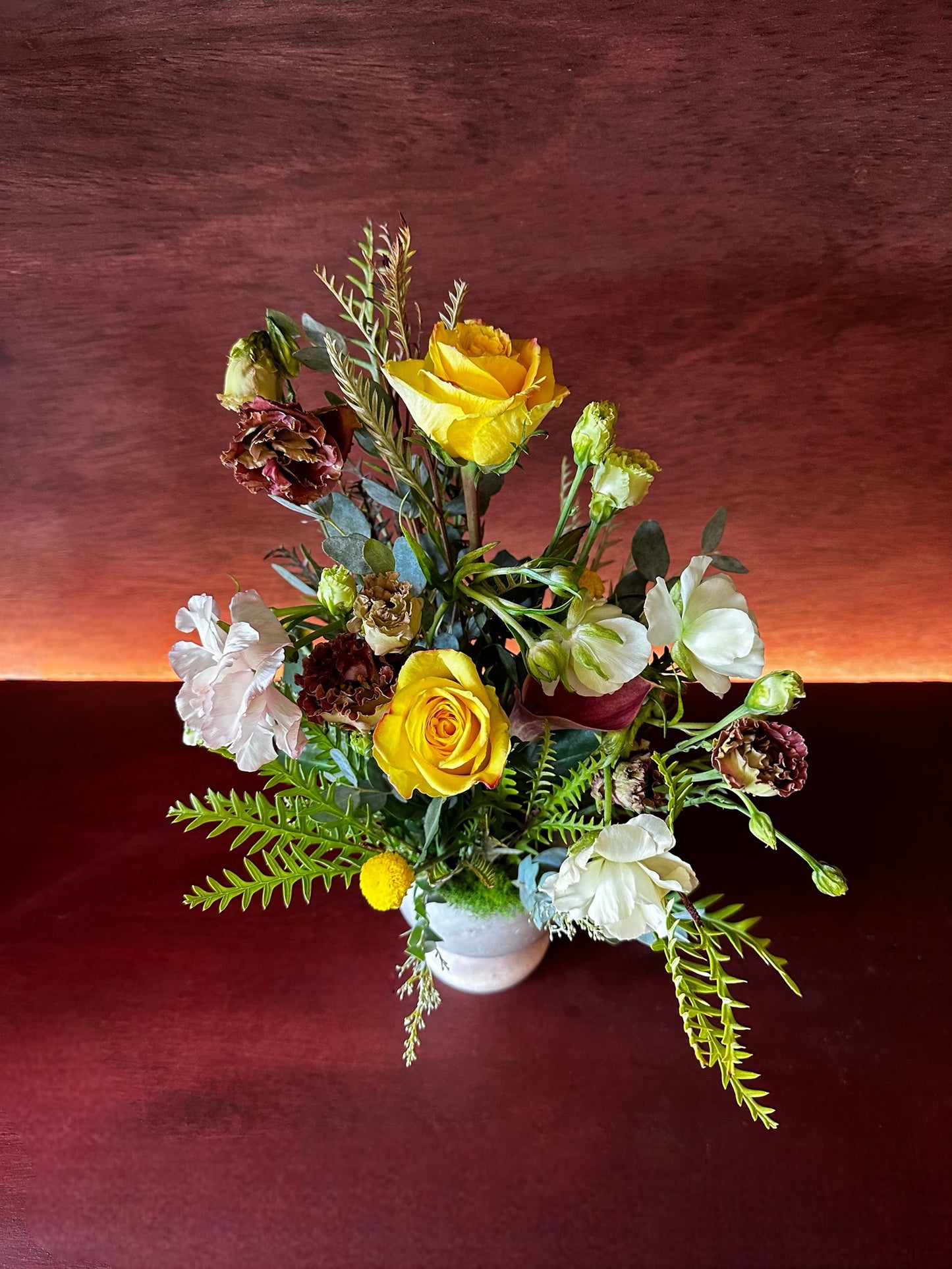 Flowers of Friendship in Marble vase