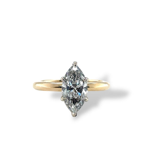 Custom Solitaire Marquise Six Prong