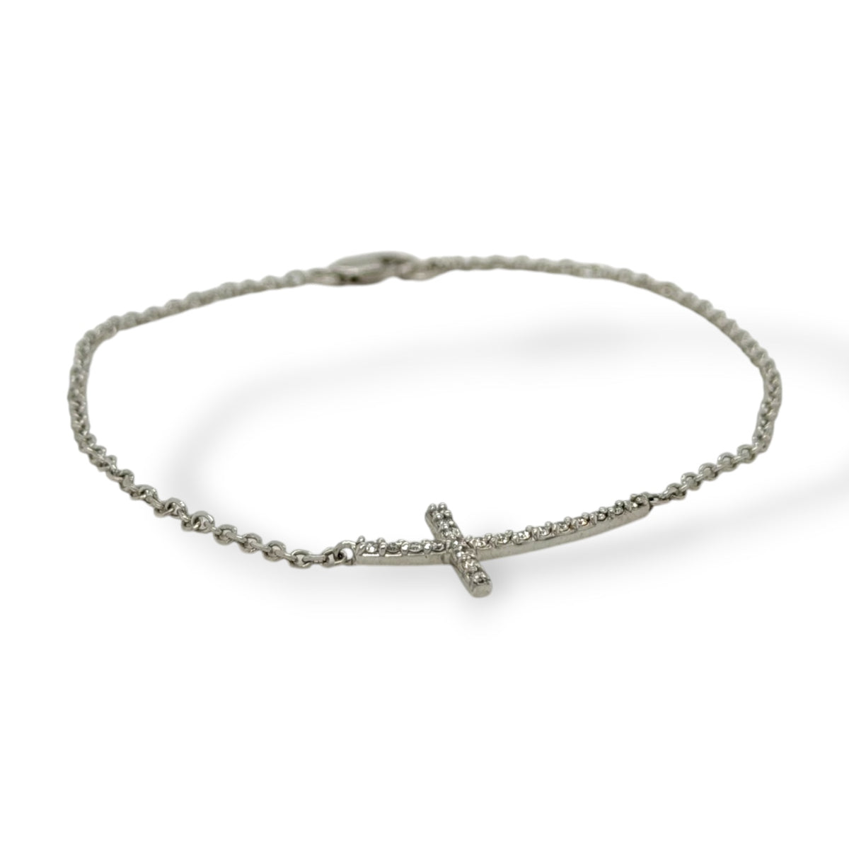 Diamond Cross Bracelet