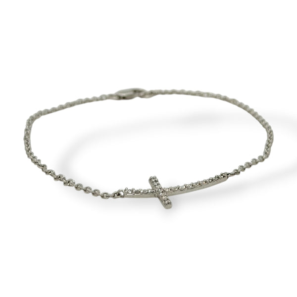 Diamond Cross Bracelet