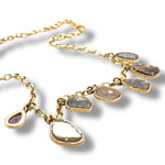 Sliced diamond necklace