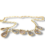 Sliced diamond necklace