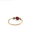 Three Stone Ruby & Diamond Ring