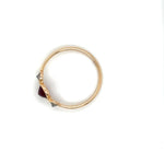 Three Stone Ruby & Diamond Ring